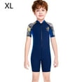 thumbnail image 2 of Niños trajes de buceo traje de buceo secado rápido espalda cremallera mono transpirable deportes skins para buceo snorkeling surf natación oscuro azul oscuro xl kenally OD003670-12, 2 of 7