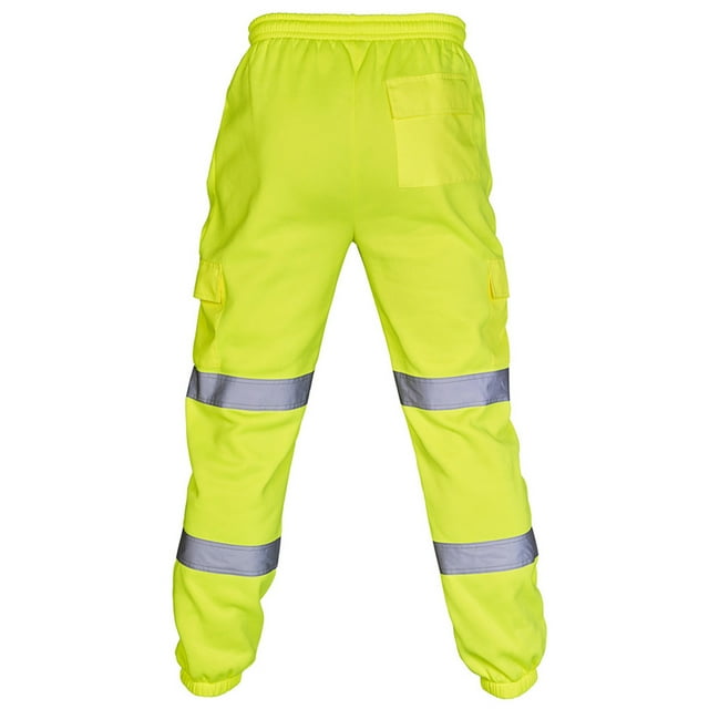 DPTALR Men Road Work High Visibility Overalls Casual Pocket Work Casual Trouser Pants