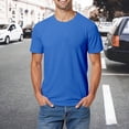 thumbnail image 2 of Mens Tshirts Short Sleeve Crewneck Loose Fit Blue Shirts Casual Shirts for Men, 2 of 5