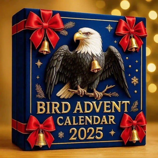 Calendario de Adviento 2025, Cuenta Atrás de 24 Días para Navidad, Adornos Acrílicos, Regalo Navideño | Tema de Pájaros | Decoración Colgante para El Árbol de Navidad