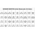 thumbnail image 2 of Winsor & Newton Professional Watercolor 36color set handmade watercolor 1ml iron box with color card, 2 of 4