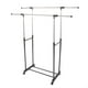 Ktaxon Rolling Clothes Rack Double Bar Hanging Adjustable Garment Heavy ...