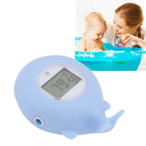 Bañera En Forma De Ballena Para Bebé, Termómetro De Agua, Alarma Silenciosa, Juguete Flotante Para De Bebé, Termómetro De Temperatura