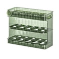 thumbnail image 1 of Contenedor de bandeja de huevos para nevera con tapa de 30 unidades, contenedor de PET para mantener los huevos frescos, contenedor de bandeja de huevos con tapa para puerta de refrigerador, verde, 1 of 8