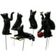 thumbnail image 1 of Juego de gato negro luminoso para decoración de Halloween, 6 piezas de figuras de gato de resina para decoración de jardín y patio, 1 of 5