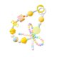 thumbnail image 5 of Llavero con cuentas, pulsera, dijes para llevar como llavero para compromiso de mujer. Amarillo, 5 of 9