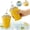 yellow*2PC, variant on Portable Folding Ice Hockey Cup, Silicone Collapsible Ice Ball Cup with Lid and Straw, Easy-Clean Collapsible Drinkware for Travel, Ideal for Hiking Camping Office (yellow*1PC)