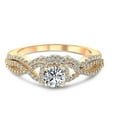 thumbnail image 4 of Pompeii 3/4 Ct Diamond Engagement Infinity Wedding Ring Set 14k Yellow Gold (H/I,I2-I3), 4 of 4
