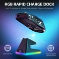 thumbnail image 3 of X6 Superlight Wireless Gaming Mouse with Magnetic RGB Charging Dock, 49g Tri-mode PixArt PAW3395 Sensor, 26000DPI,  Grip Tape, 3 of 9