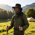 thumbnail image 4 of Mesh Sun Hat, Mosquito Protection Fishing Cap, Outdoor Hiking Hat, Breathable Foldable, Nylon Material, Black, 1pc, 4 of 7