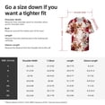 thumbnail image 7 of Vsdgher Lilies Flowers Print Men's Wrinkle Free Untucked Cuban Shirt Business Casual Button Down Shirts Short Sleeve Shirt, 7 of 7