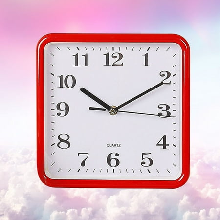 Milisten Red Wall Clock Decorative Clock for Home and Office Modern Art Decor