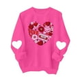 thumbnail image 4 of Dgankt Valentine's Day Shirts for Women Heart-Printed Crewneck Long Sleeve Shirts Casual Sweatshirt,Sizes XS-XL, 4 of 9