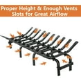 thumbnail image 3 of Willow Weave Fireplace Grates Steel Firewood Log Burning Rack/Fireplace Log Holder for Wood Stove Efficient Fireplace Wood Holder for Inside Fireplace ( x), 3 of 6