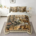 thumbnail image 2 of Homewish Safari Deer Bedding Comforter Set 7pcs for Teenagers,Jungle Animal Queen Bedding Sets Super Cozy,Autumn Vintage Retro Aesthetic Queen Sheet Sets,Luxury Bedroom Decor,Reversible, 2 of 8