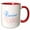Red/White, variant on 3drose, Conroe, Texas, Red, Blue Text. Patriotic Home Town Design, 11oz Two-tone Yellow Mug