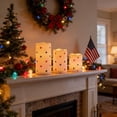 thumbnail image 4 of Linnome Independence Day Colorful Star Electronic Candle Light Set 3 Pieces Flameless LED Remote Control Candles Multicolor As Shown, 4 of 8