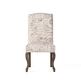 thumbnail image 4 of Christopher Knight Home Crown Top French Script Beige Fabric Dining Chair (Set of 2) by, 4 of 5