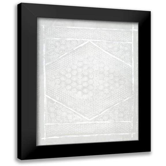 Guthrie, Jenna 12x14 Black Modern Framed Museum Art Print Titled - Neutral Aztec II