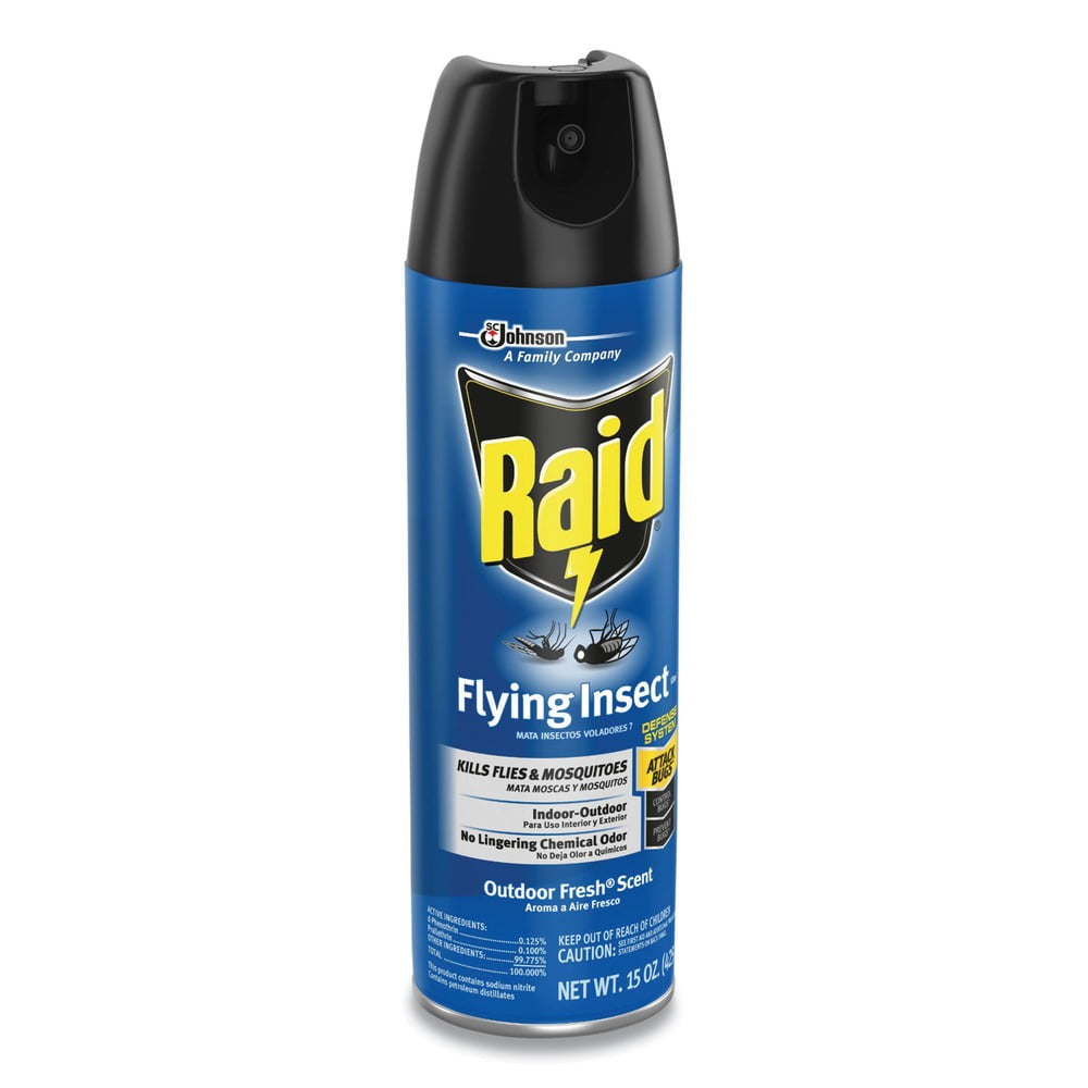 Raid Flying Insect Killer, 15 oz Aerosol, Outdoor Fresh, 12 Cansf