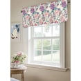 thumbnail image 3 of Kitchen Valances for Window, Retro Country Blossom Floral Light Filtering Rod Pocket Valance Curtain, Ombre Purple Pink Flower Short Curtains Window Topper for Bedroom Bathroom Living Room 54x18in, 3 of 8