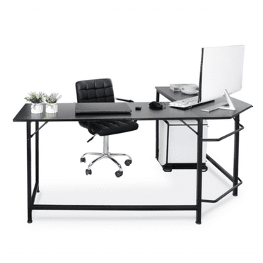Yunwen 66" L Shaped Desk Corner Computer Desk Study Workstation Writing Table Home