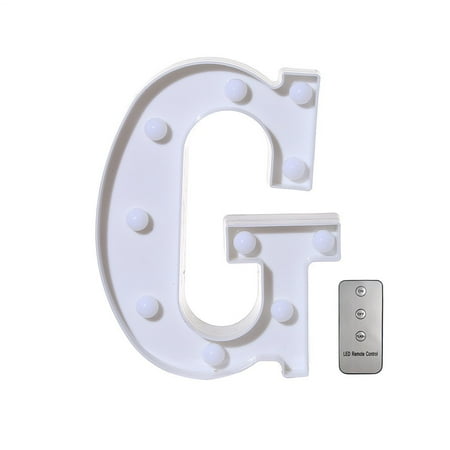 

iOPQO led lights Remote control Alphabet Letter Lights LED Light Up White Letters Stand G led lights for bedroom