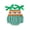 Green, variant on RUINIXCW Newborn Baby Girl Halloween Outfit Smocked Bubble Romper Infant Baby Girl Summer Fall Clothes Pumpkin Embroidery Strap Tie-Up Plaid Bodysuit