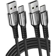 USB C Cable, INIU 3.1A [2 Pack 6.6ft] Fast Charging USB A to USB Type C Cable, Nylon Braided Phone Charger Type C Date