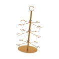 thumbnail image 4 of Soporte para copas de vino Perfecl estante de almacenamiento de 3 niveles con 12 ganchos oro, 4 of 8
