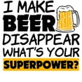thumbnail image 3 of CafePress - I Make Beer Disappear Funny Saying T Shirt - Men's White Classic Cotton T-Shirts, 3 of 4