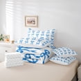thumbnail image 6 of Castle Fairy Cartoon Bowknot Twin Bedding Sets,Blue Ribbon Bow Bedding Comforter Set, 6 of 8