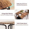 thumbnail image 2 of Brown 3-piece kitchen y dining room set para 2 con square wood top y cushioned sillas, ideal para para small space apartments, 2 of 10