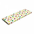 thumbnail image 1 of Peppers Bench Pad, Chili Pepper Pattern with Colorful Digital Vegetable Art Design Composition Vegan, HR Foam Cushion with Decorative Fabric Cover, 45" x 15" x 2", Multicolor, by Ambesonne, 1 of 3