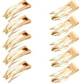 thumbnail image 1 of Pinzas para el pelo HUOGUO, cierre metálico de doble agarre, 24 piezas, KC Gold, 1 of 5