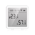 thumbnail image 1 of Seitruly Pantalla Digital Tuya, Sensor de temperatura y humedad, WiFi, termómetro LCD, ℃/℉, cambio de Control de voz, compatible con de Electrónica Tipo 1, 1 of 6