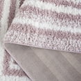 thumbnail image 6 of SAFAVIEH Border & Stripe Hyram Bordered Shag Area Rug, Pink/Ivory, 8' x 10', 6 of 8