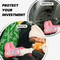 thumbnail image 4 of Naloa Bamboo 2Pcs Anti-Kick Back Seat Cover Kick Mat, Car Seat Protector with 3 Storage Pockets, 4 of 8