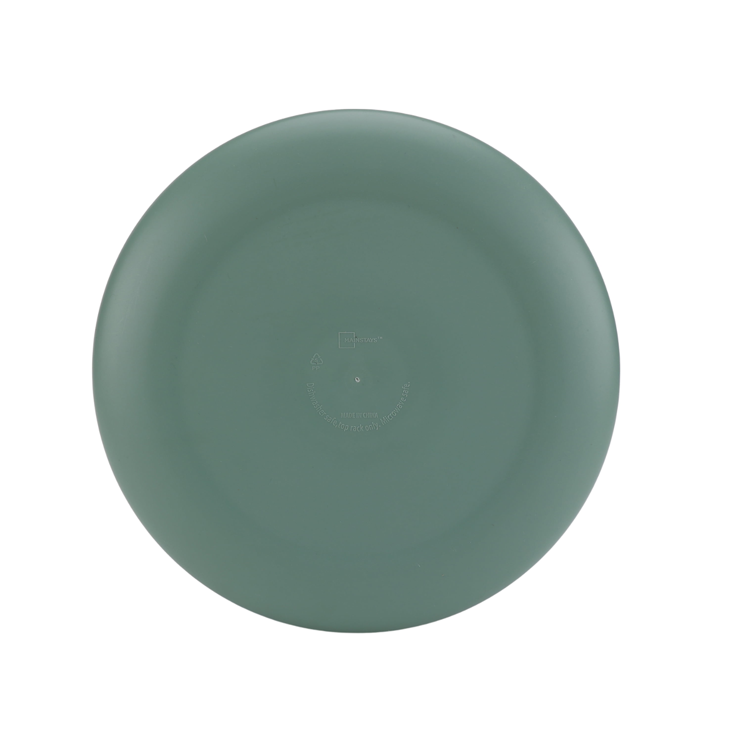(12 pack) Mainstays - Sage Round Plastic Plate, 10.5 inch
