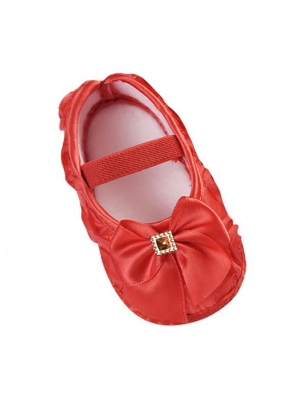 Baby Infant Kids Girl Bowknot Shoes Soft Sole Crib Prewalker Newborn Shoes Home 