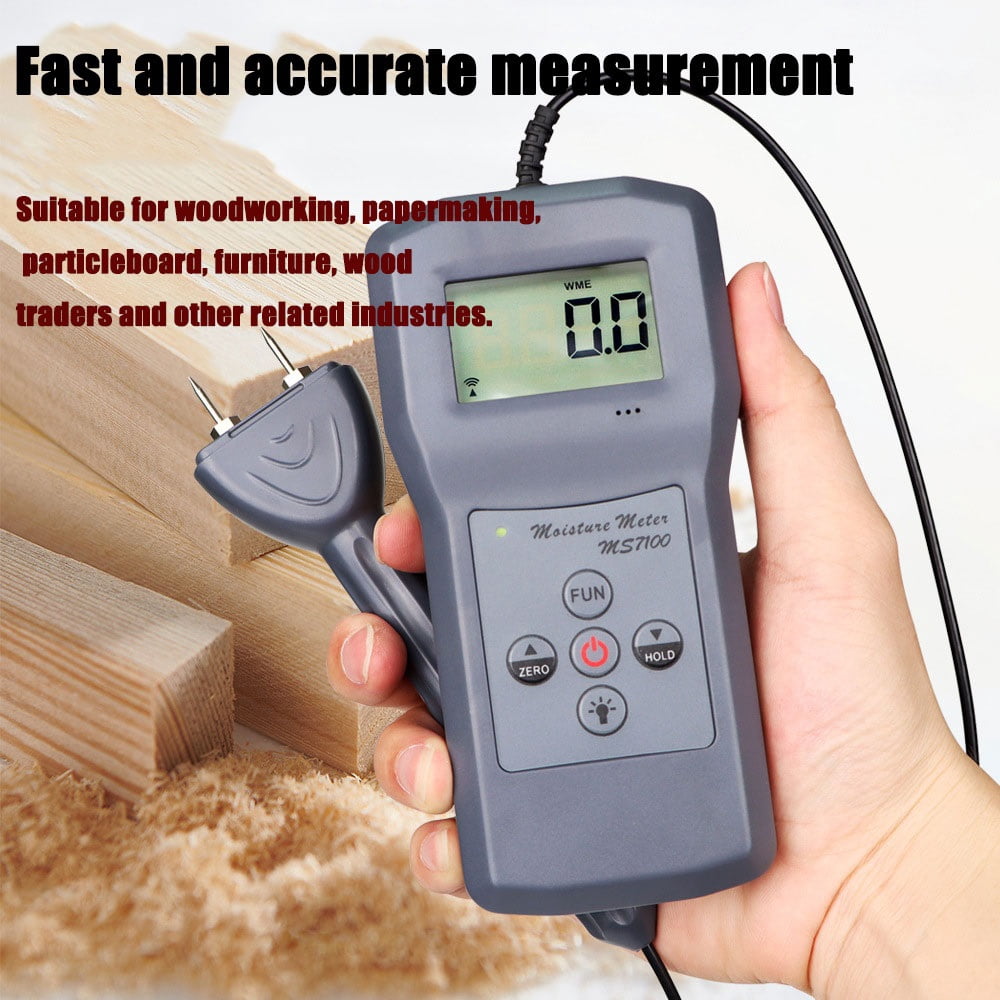 Concrete Moisture Meter – 0–70% Range, 0.1 Resolution, ±0.5% Accuracy, Digital LCD With Backlight, For Wood, Concrete & More