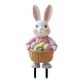 thumbnail image 3 of Easter Garden Pot Stake Decor with Eggs and Bunny Signs, Outdoor Yard Lawn Ornament, Easter Decor, Decorative Stake Signs for Patio, Planter and Spring Garden Decoration, 4.7*9.65in, White, 3 of 9