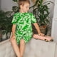 thumbnail image 4 of Balery Green Lizard Conjunto de Pijama Infantil de Manga Corta con Estampado – Ropa de Dormir de Algodón Suave-X-Large, 4 of 6