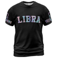 thumbnail image 2 of Lotusprinthandmade Libra Personalized Name Zodiac Sign T-Shirt 3D Unisex, Multicolor, 2 of 3