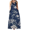 thumbnail image 2 of SMihono Robe Bohème d'Été pour Femmes Grande Taille Robe Sans Manches à Col Rond pour Femmes avec Imprimé et Poche Robe d'Été à Grande Ampleur, 2 of 5