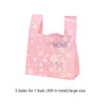 thumbnail image 2 of Bearachild 50 Uds. De bolsas de plástico transparente con diseño de Sakura, bolsa de transporte colorida, bolsillo de almacenamiento seguro portátil Decoración del hogar 2 grandes 32*52 16cm 2 Bearachild HA075275-06, 2 of 6