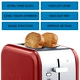 thumbnail image 3 of Kenmore 2-Slice Stainless Steel Toaster, Extra Wide Slots, 9 Browning Levels for Toast- Red & Silver, 3 of 9