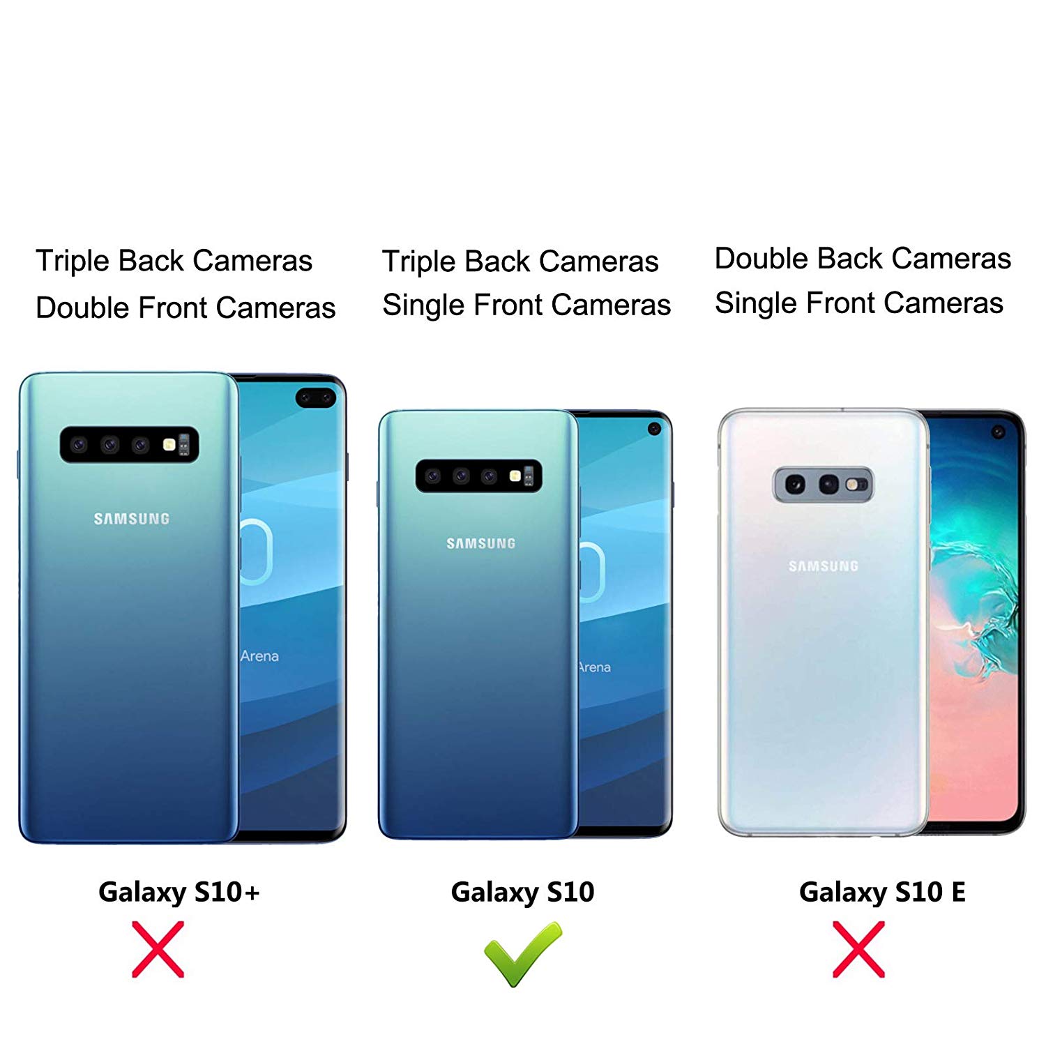 Samsung Galaxy S10 Case, Case For Galaxy S10, Galaxy S10 Screen Protector, Njjex Thin Premium Dual Layer Hard Case for Galaxy S10 with Tempered Glass Screen Protector For Galalxy S10 6.1"-Gold - image 2 of 5