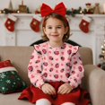 thumbnail image 2 of Yuyamidu Girls Ladybug Sweatshirt Size 7-8 Pink Crewneck Graphic Sweatshirts Ruffle Shoulder Tops Casual Lightweight Everyday Clothes Long Sleeve Workout Pullover, 2 of 8