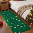 thumbnail image 2 of RUGKING Christmas Runner Rug for Kitchen Green 2x6 Holiday Decor for Bathroom Hallway Colorful Christmas Lights Printed Washable Xmas Runner for Entryway Laundry Room Bedroom Non-Slip, 2 of 9